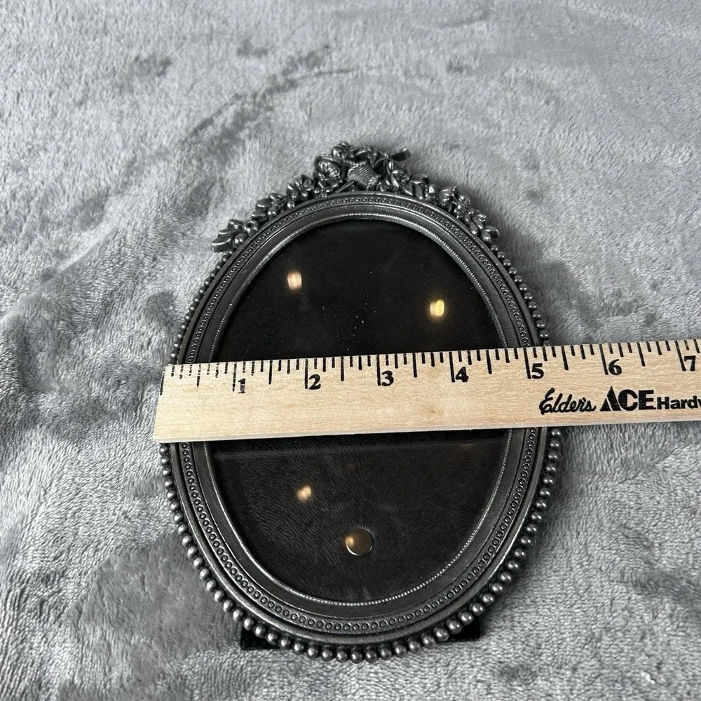 Vintage Silver Oval Floral‎ Frame For Silhouette 4.25 X 6.5 Inches Victorian
